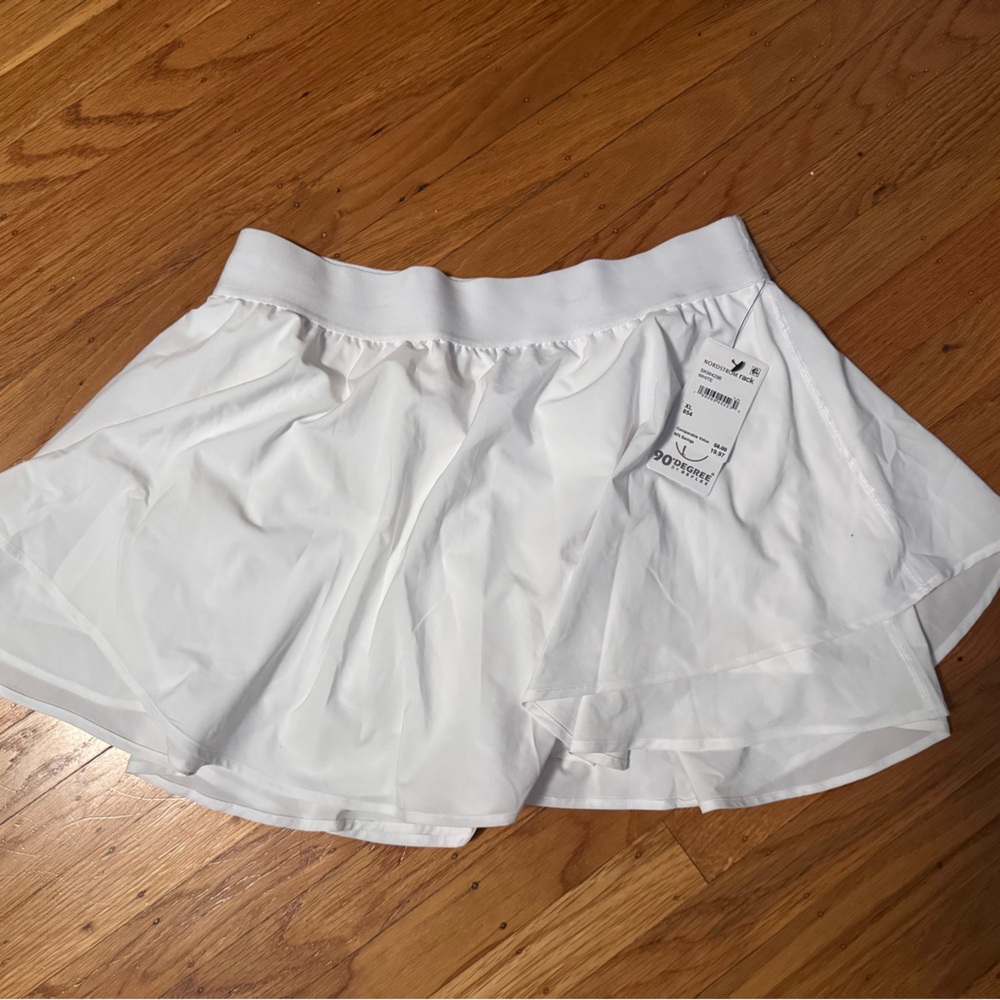 90 Degree By Reflex White Skirt with shorts under